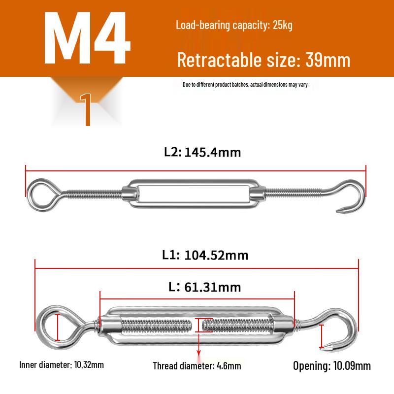 Stainless Steel Turnbuckle Wire Rope Tensioner