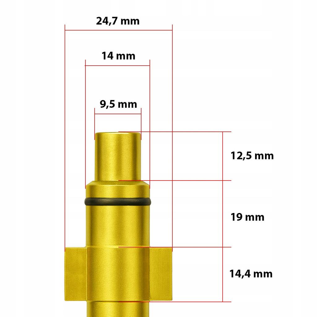 Rosfix Lanca HydroJet FlatLance ProSteel – Płaska Dysza do Myjek Parkside i Lavor | Metalowy Uchwyt | Mosiężna Szybkozłączka | Do 160 Bar
