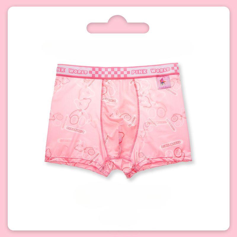 

Милое мужское нижнее белье, шорты из ледяного шелка, антибактериальные летние трусы-боксеры с разрезами 5XL