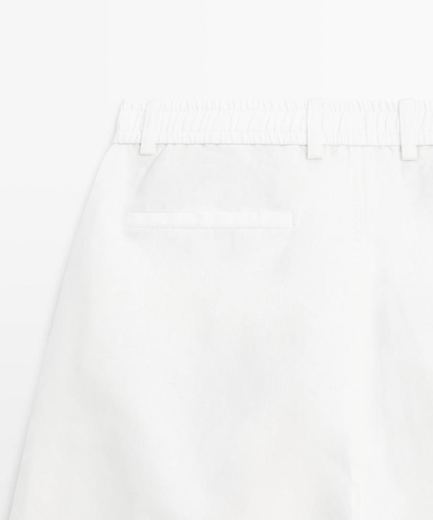 Masimodutti Linen Bermuda Pants