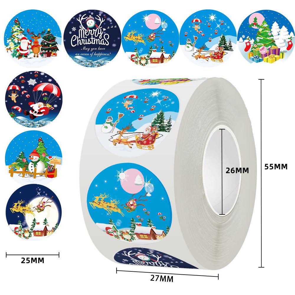 Cartoon Christmas Gift & Reward Self-Adhesive Stickers