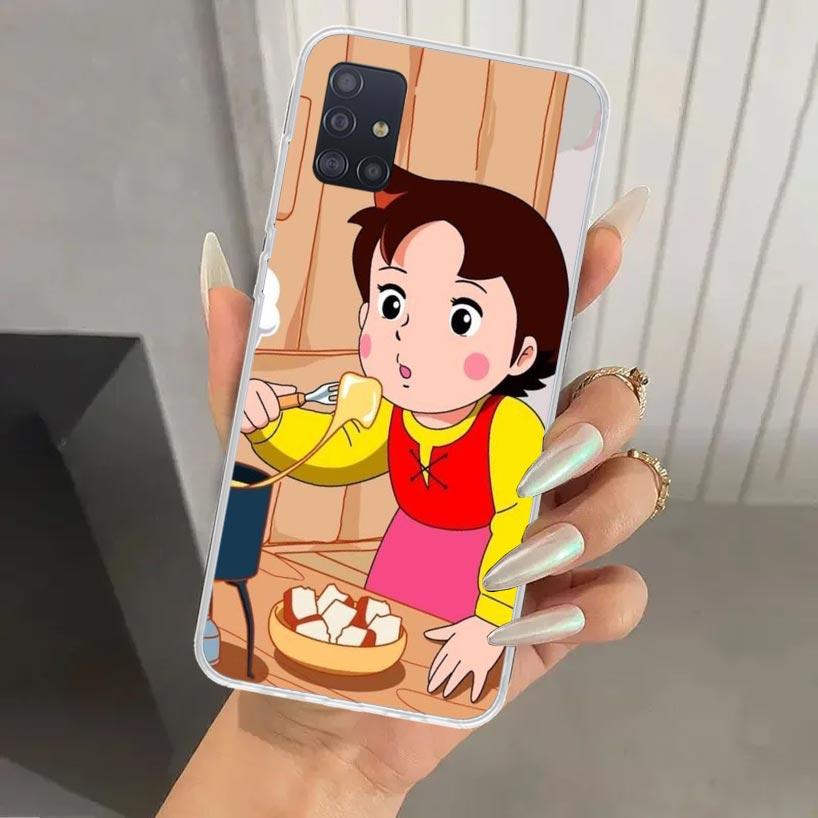 Heidi Cute Cartoon Phone Case for Samsung Galaxy A52 A32 A22 A12 A02S A50S A30S A10S Note 20 Ultra 10 Plus S10 A31 A20 A71 A72 G