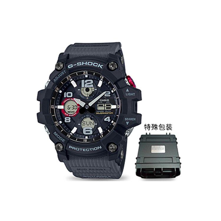 Casio Master Of G-Land Series G-Shock Mudman Outdoor Shock Resistant Waterproof Quartz Watch Men watches Black GWG-100-1A8PRT Black