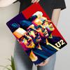 U Band Portrait Metal Wall Art Pop Art Style Decorative Iron Painting for Music Fans Home Decor