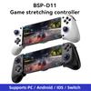 Wireless mobile game controller D11, expandable, with Hall triggers, compatible with tablet devices, supports tablet switching