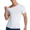 Men's Ice Silk T-Shirts Casual Short Sleeve Sports Tee Summer Breathable Moisture V-Neck Undershirt Top