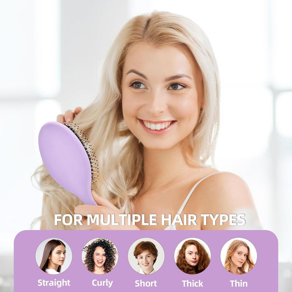 Boar Bristles Hair Brush for Women and Men, Detangling Hair Brush for Smoothing Massage Add Shine, Nylon&Boar Bristles Detangler brush for Hair