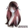 Pink Siamese Cat Gradient Synthetic Wig Female Lolita Gradient Long Hair Collection Gradient New Cos Full Head Cover