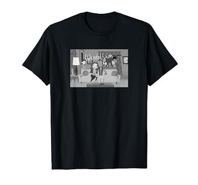 Marvel WandaVision Wanda & Vision Retro Cartoon Couch Group T-Shirt