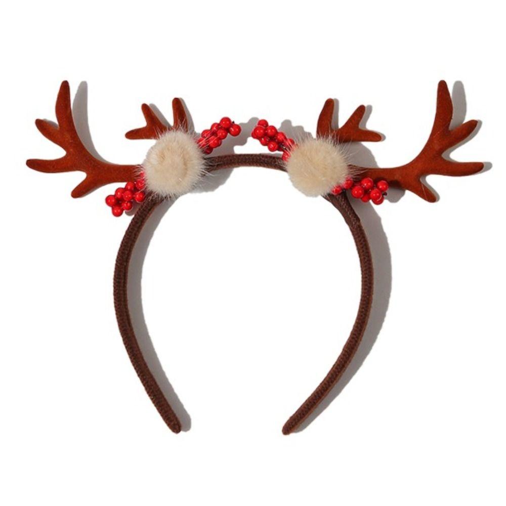 Fawn Horn Christmas Headband Plastic Christmas Elf Headband Cosplay Costume Antlers Headband Kid