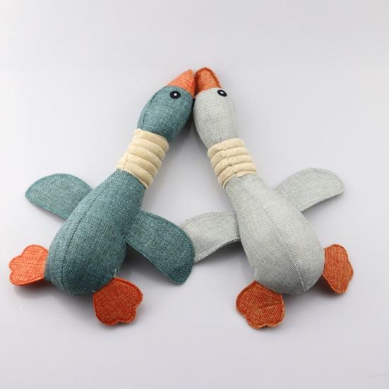 Indestructible Goose Dog Toy for Heavy Chewers Pet Stuffed Wild Goose Chew Toy with Squeaker Supports Healthy Chewing Instincts