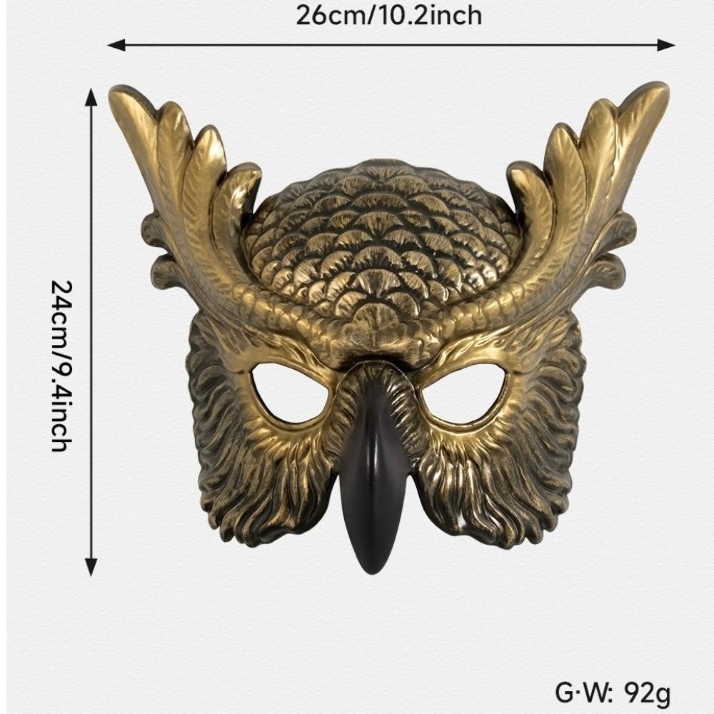 Máscara de Búho de Diseño Realista Estilo Aterrador Máscara de Pájaro Máscara de Cara Completa Material PP Máscara de Baile de Fin de Año Máscara de Mascarada Fiesta de Disfraces