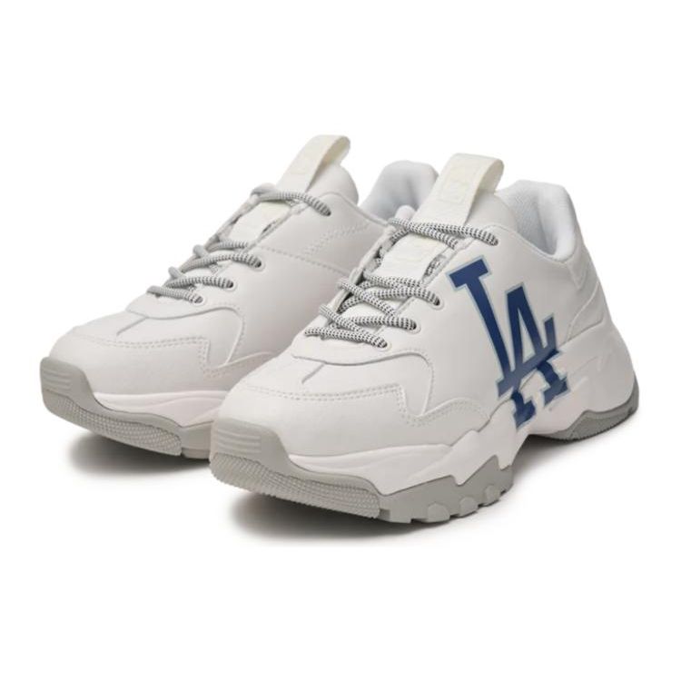 MLB Big Ball Chunky Casual Semplici Aumenta Altezza Scarpe Basse da Giorno Sneaker Unisex Bianco Blu 3ASHC104N-07WHS