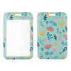 Green Plant Card Holder Case Student Badge Work Access Card ABS Plastic Lanyard Card Cover Bags for Women Girl