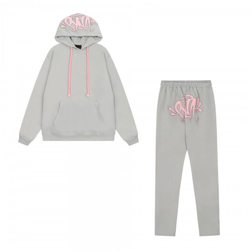 Unisex Y2K Streetwear Hoodie Jogger Set Cotton Blend Loose Fit Casual Outfit Men Women