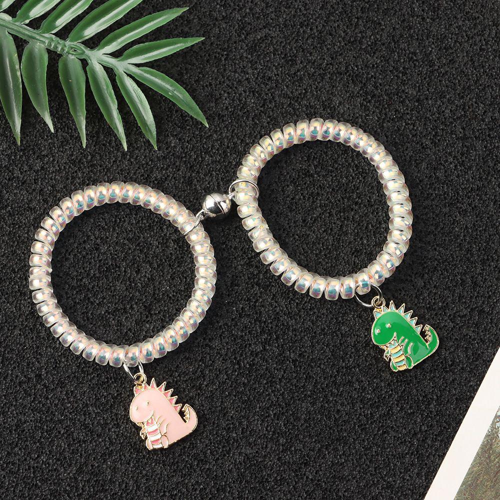 Magnetic Distance Bracelet Kit Gradient Color Magnetic Bracelets Cartoon Pendant Bracelets