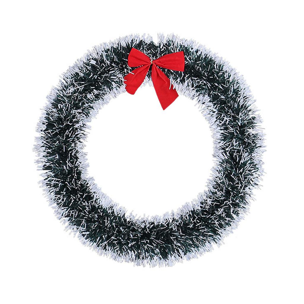 Christmas Ribbon Garland Home Party Wall Door Decor Christmas Tree Ornaments Tinsel Strips Bow Knot Wreath Party Supply