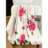 Plus-size Women's Elegant and Stylish Midi Skirt, Casual Printed Midi Dress, Pink Blooming Rose Print