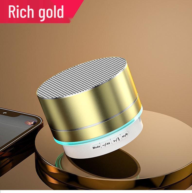 

A10 Мини Металлический Bluetooth Динамик с Сабвуфером, USB, Беспроводной и Поддержкой Карт для Мобильного Телефона, Компьютера и Ноутбука.