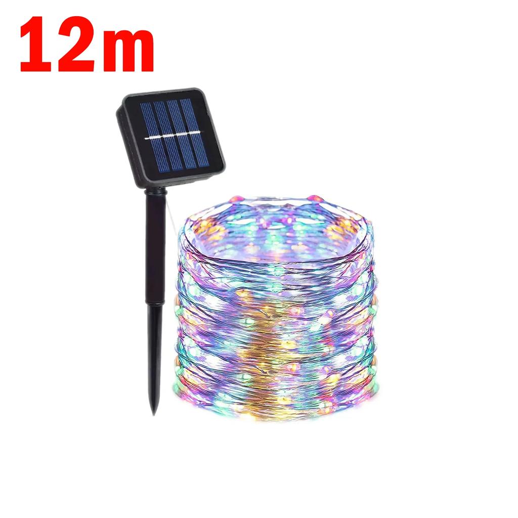 Solar LED Light String Outdoor Waterproof Flower Light Solar Garden Fairy Decoration Festival Party Atmosphere Color Light