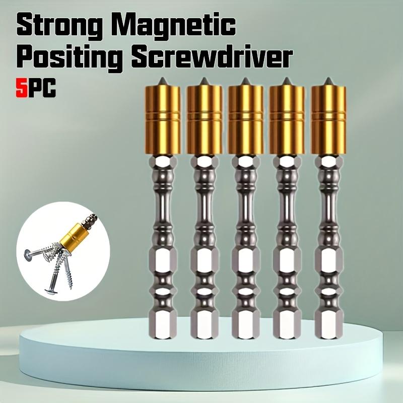 5 STÜCK mit Leistungsstarkem Magnetischem Kreuzschlitzschraubendreher-Kopf-Set mit Magnetspitze - Hochbelastbarer Schwarzer Kopf (Schraubendreher Kompatibel)