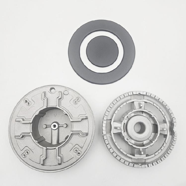 Cooktop Burners Head Set with Divider and Base Efficient Combustion Metal Construction Stable Design for Home Kitchens