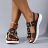 Fashion 2025 Women Wedge Sandals Anti-slip Slip on Comfortable Sandals Summer Fashion Round Head Beach Shoes Women Zapatos De Mujer