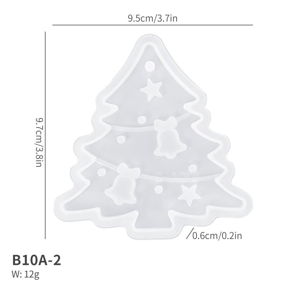 Epoxy Resin Mold Personalized Christmas Tree Hanging Tags Diy Pendant Silicone Mold Multifunctional Resin Crafts Jewelry Mold
