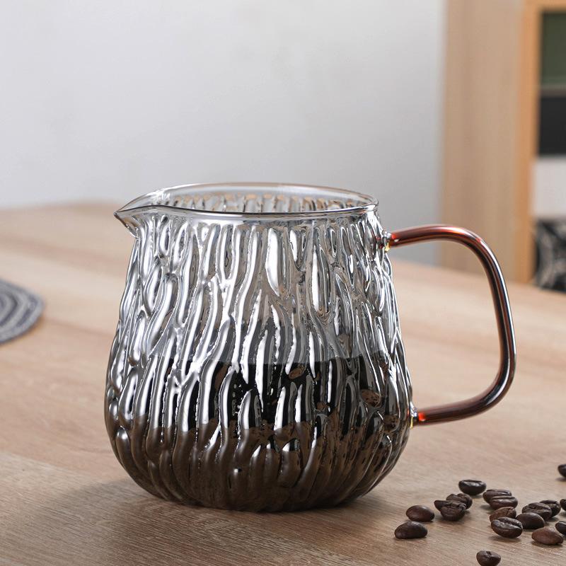 Дымчато-серая стеклянная кофейная колба набор v60 фильтр-воронка кофейный фильтр чаша для сервировки ручное заваривание фильтр-воронка 600ml