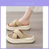 Summer Womens Pu Flat Slide Sandals With Non Slip Rubber Sole For Casual Beach Wear