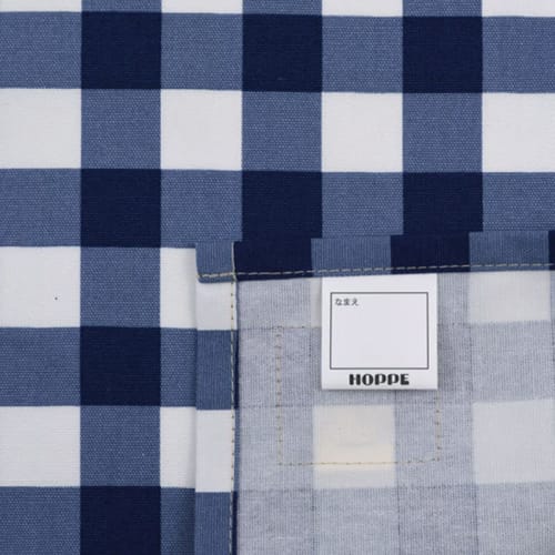 Set of 2 Navy Check Lunch Cloths, Napkins, and Lunch Mats for Lunchboxes, School Lunches, and Elementary School Students. Made In Japan by HOPPE
