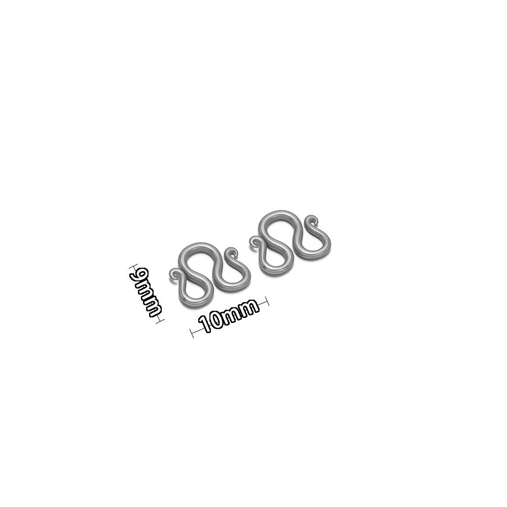 

20pcs Stainless Steel W Shaped Clasps Hooks DIY Jewelry Making Bracelets Finding Necklace Pendant Accessories Anklets Supplies