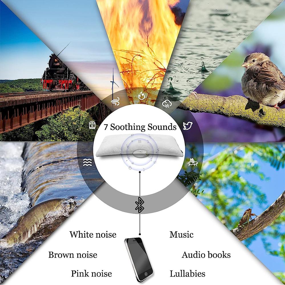 Bluetooth 5.0 USB Rechargeable Bone Conduction White Noise Machine for Sleeping