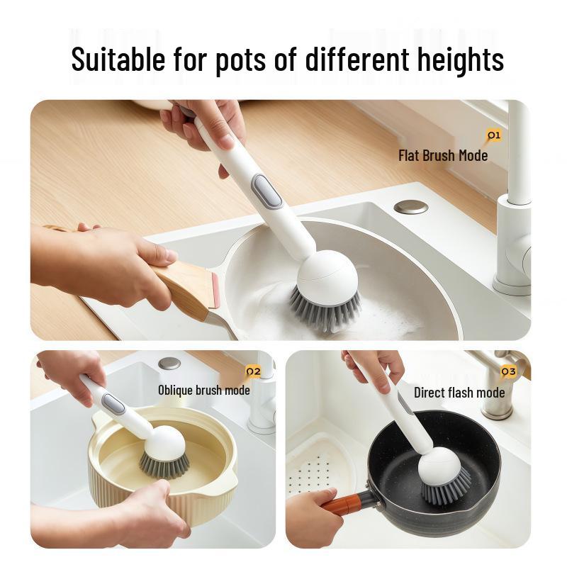 Long Handle Non-stick Pot & Dish Scrubbing Brush