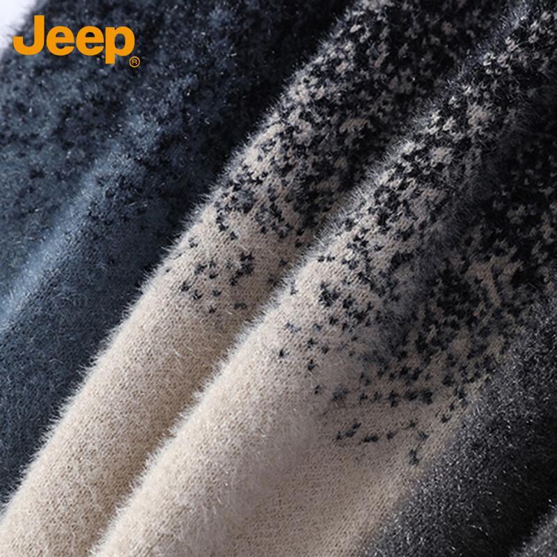 Jeep Men's Gradient Mink Velvet Knit Sweater