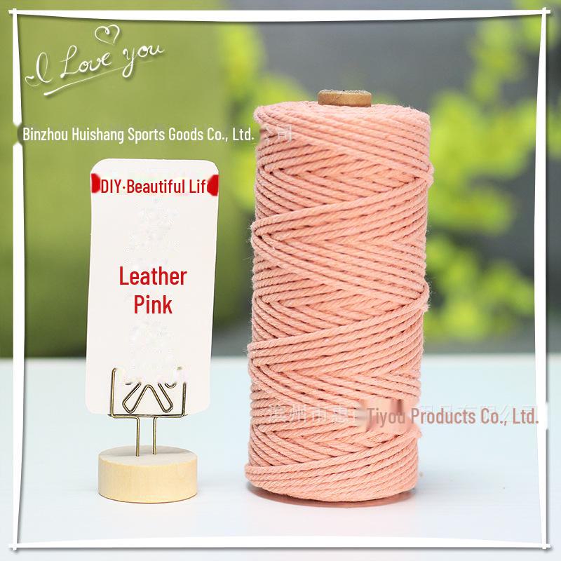 3 mm, 4 mm, 5 mm farbiges geflochtenes Baumwollseil für selbstgemachte und handgefertigte Wandteppiche, Geschenkdekoration, Hüte