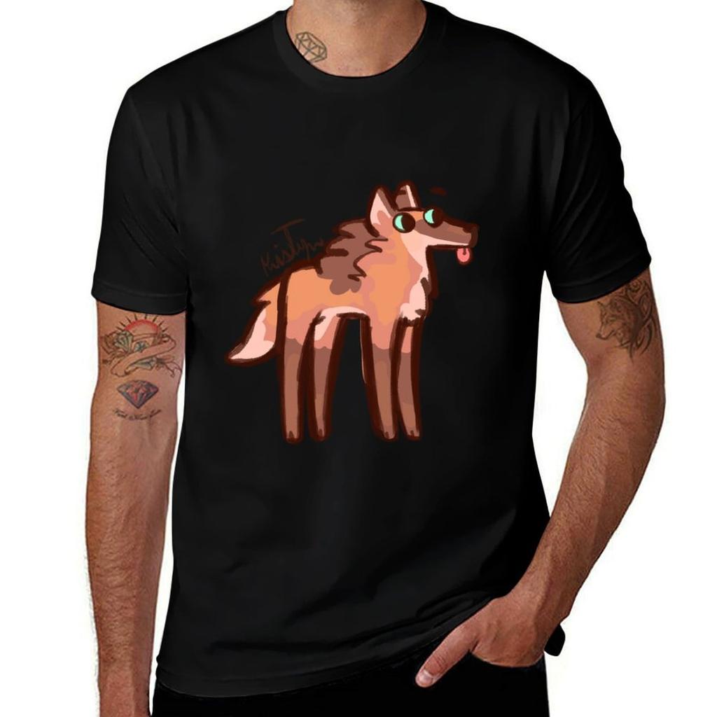 Unisexed Wolf Derp Tshirt Durable Work Wear Tshirt