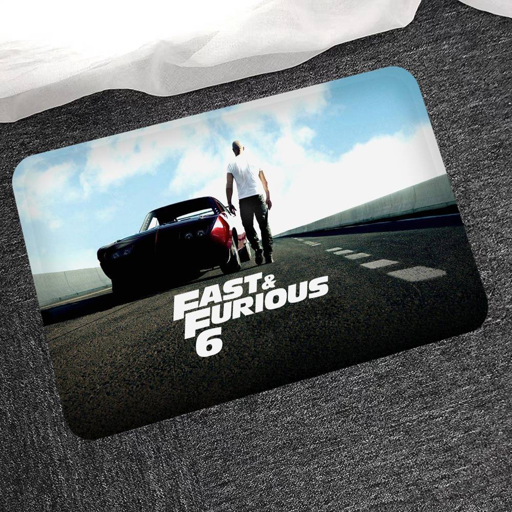 Movie F-Fast n F-Furious Floor Mat Rectangle Anti-slip Home Soft Badmat Front Door Indoor Outdoor Mat Hotel Decor Mat