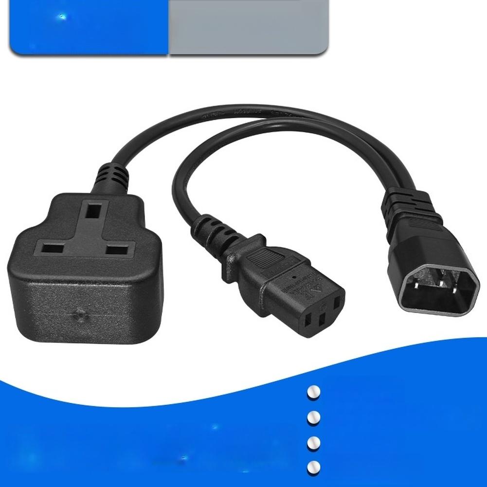 Power Cord C14 To C13 UK Power Cable Splitter IEC Connector Adapter For Computer Server PDU Copper Power Strip Power Tools Parts