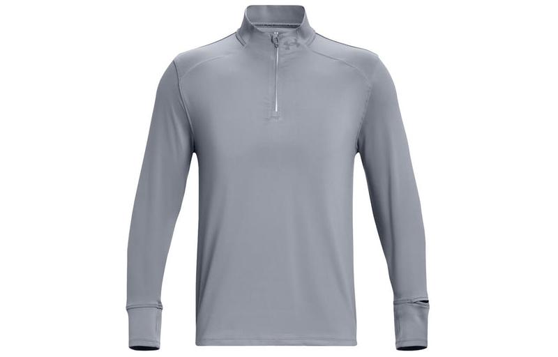 Under Armour T Shirts Men s Gray Stand Collar Moderate Straight Fit 1379288-035 XXL