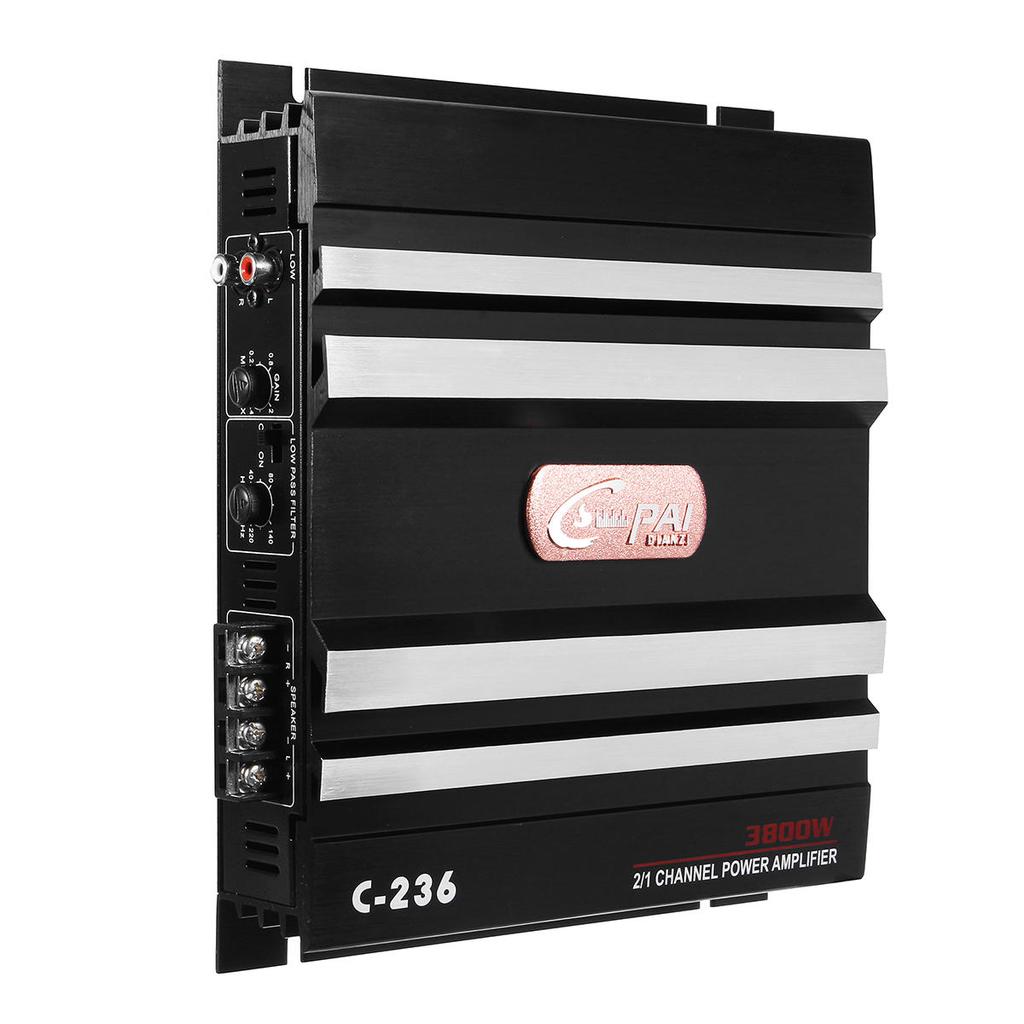 Buy Hcalory 2 Channel 3800W 12V Car Power Amplifier Stereo Audio Super