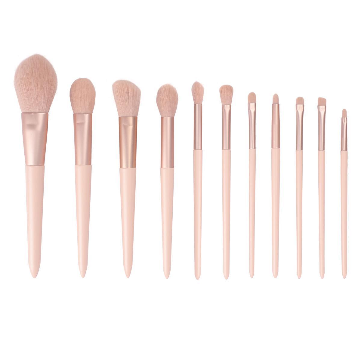 11 concubine smile makeup brush set, soft hair loose powder brush, eyeshadow brush, beginner learning a full set of beauty tools