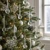 10pcs Clear Christmas Tree Ornaments Waterdrop Hanging Decorations  Party Backdrop Decor