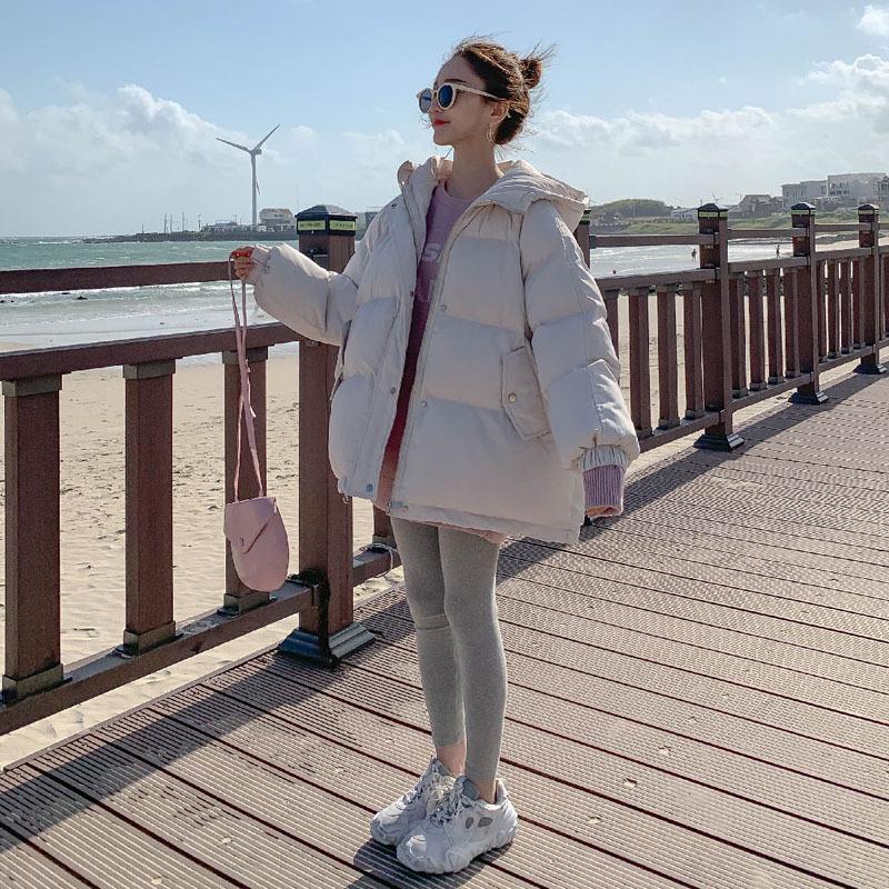 2023 Autumn/Winter Women's Short Cotton Bread Coat - Loose, Casual, Thick Harajuku BF Style