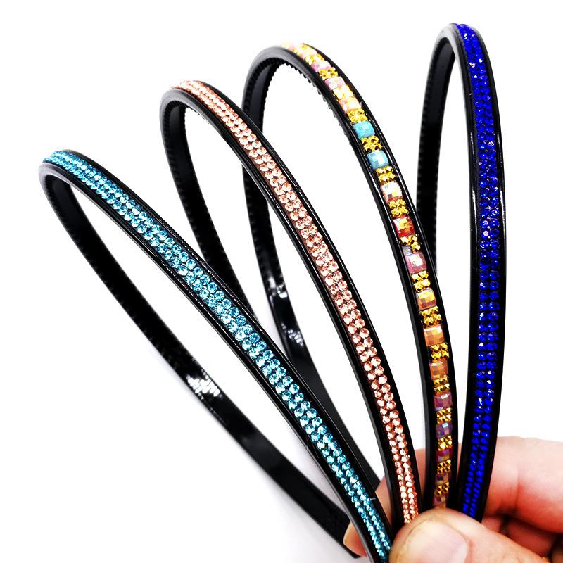Shiny Multi-Tooth Hair Styling Comb with Color Diamond Hairband