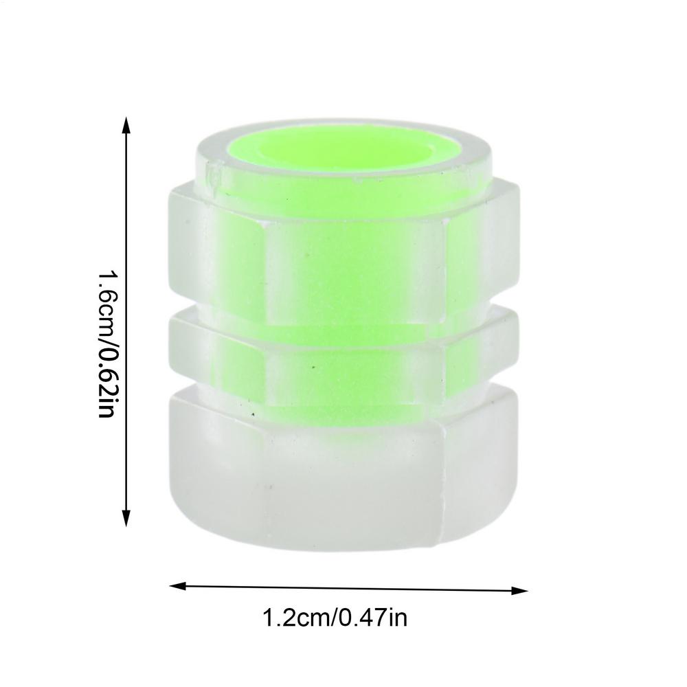 4pcs Universal American Fluorescent Luminous Tire Valve Stem Covers Car Tire Valve Cap Green /Yellow/Blue/Red Luminous Valve Cap