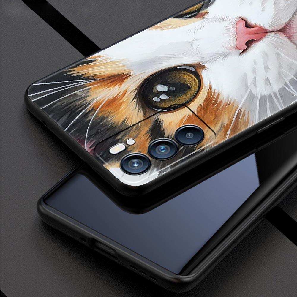 Cute Cat Phone Case For Oppo Reno 13 12 11 10 7 F Find X5 X6 A98 A80 A79 A78 A57 A54 A31 A17 Pro 5G Soft TPU Cover Fundas Capas