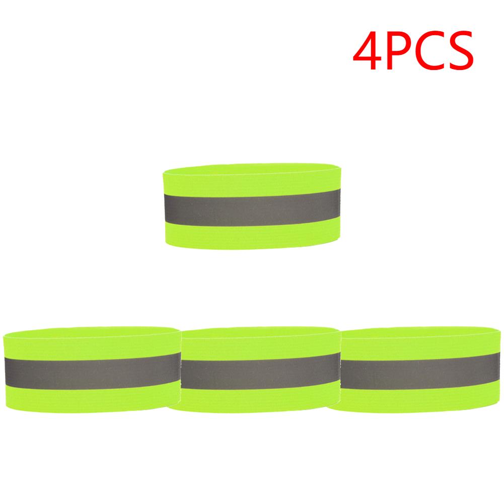 5PCS Running Reflective Arm Band for Wrist Ankle Leg Safety Reflector Tape Night Walking Cycling Led Bracelet Strap High Visibil