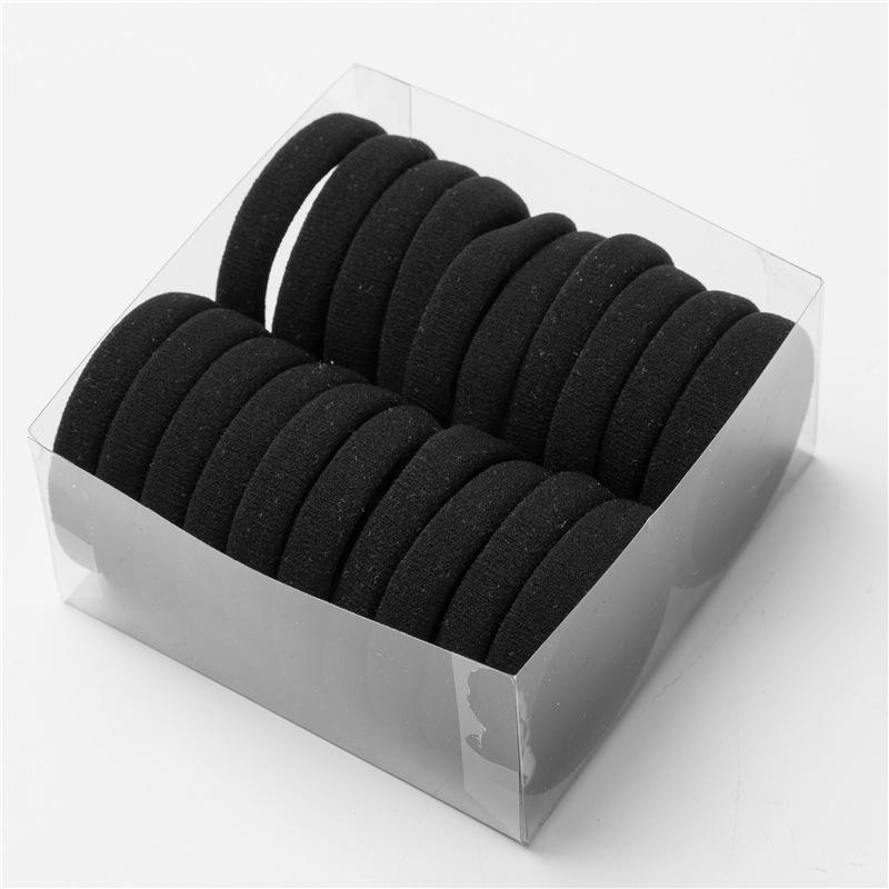 Women's Black Elastic Hair Tie - Korean Style Leather Headband