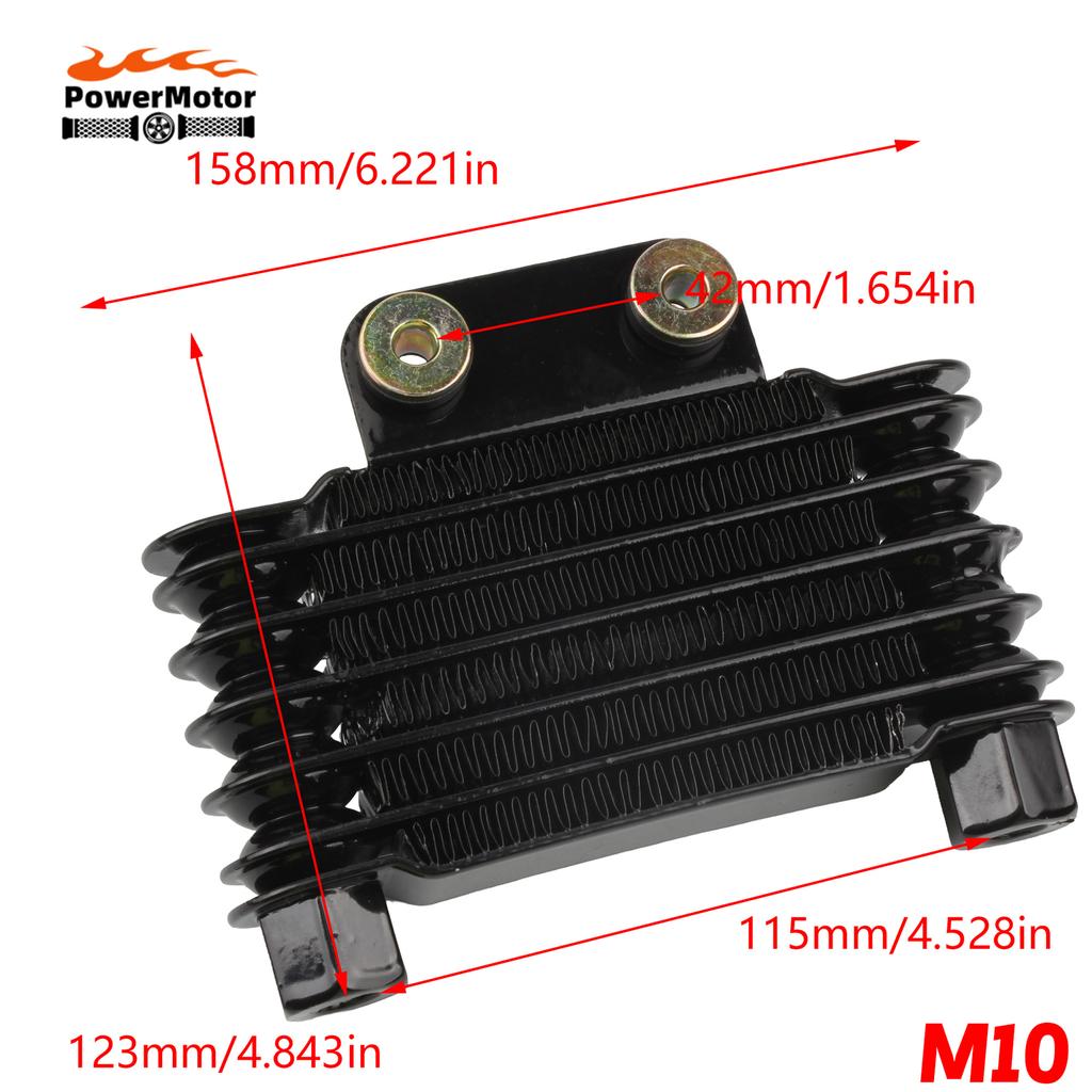 6 Row Motocross Motorcycle Engine Oil Radiator Oil Cooler Cooling Universal 125CC-250cc M8/M10 Scooter Racing Modified Parts